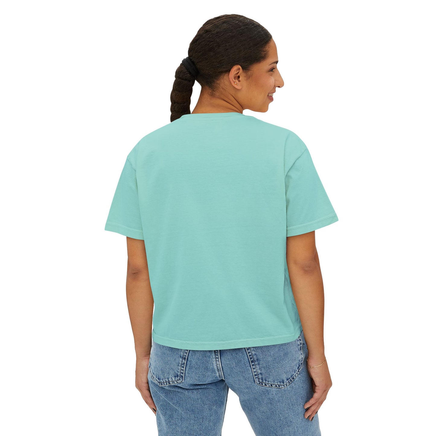 Uppity Pink Script Boxy Tee — Women's Retro Vibe Casual Top