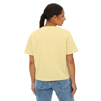 Uppity Pink Script Boxy Tee — Women's Retro Vibe Casual Top