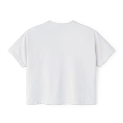 Uppity Pink Script Boxy Tee — Women's Retro Vibe Casual Top