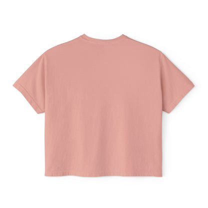 Uppity Pink Script Boxy Tee — Women's Retro Vibe Casual Top