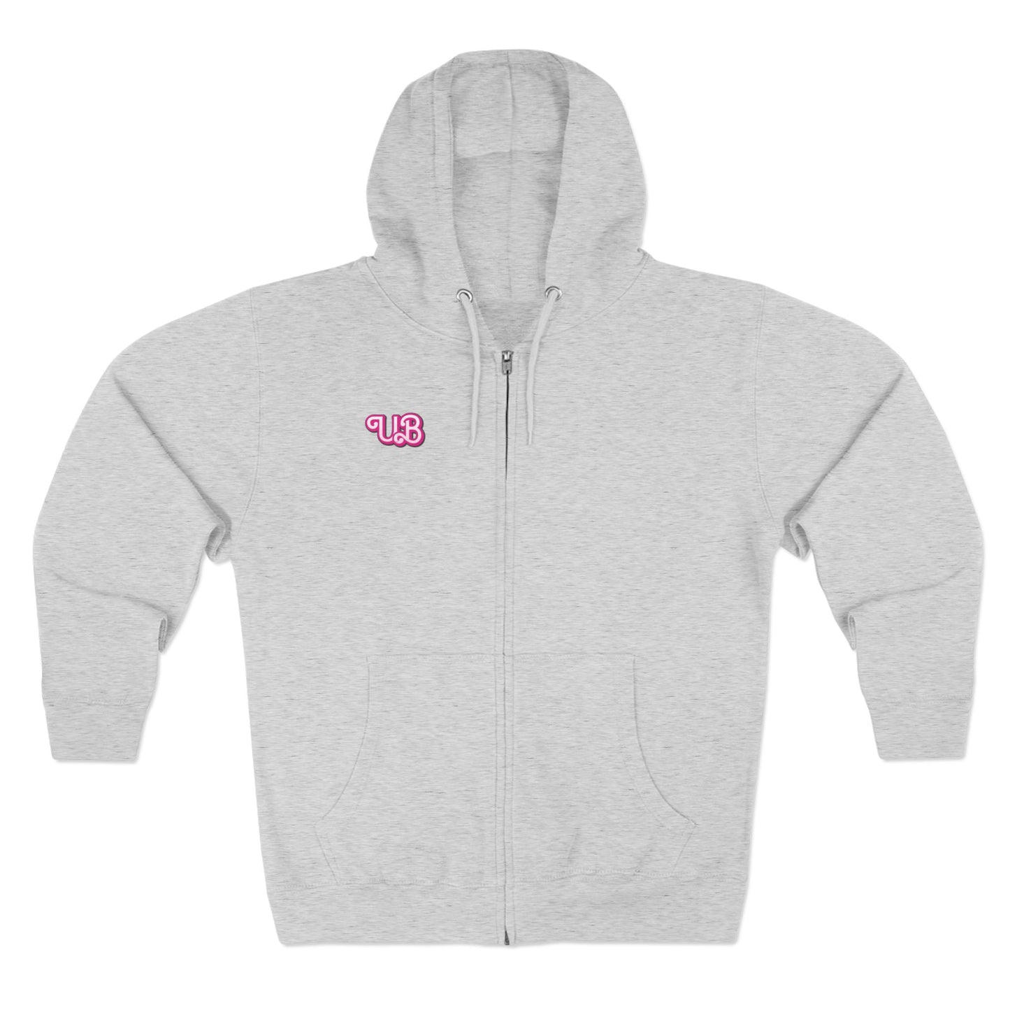 Uppity Psycho Princess Zip Hoodie — Retro Pink Script Back Graphic