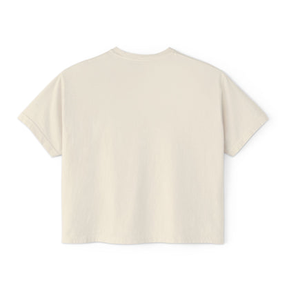 Uppity Pink Script Boxy Tee — Women's Retro Vibe Casual Top