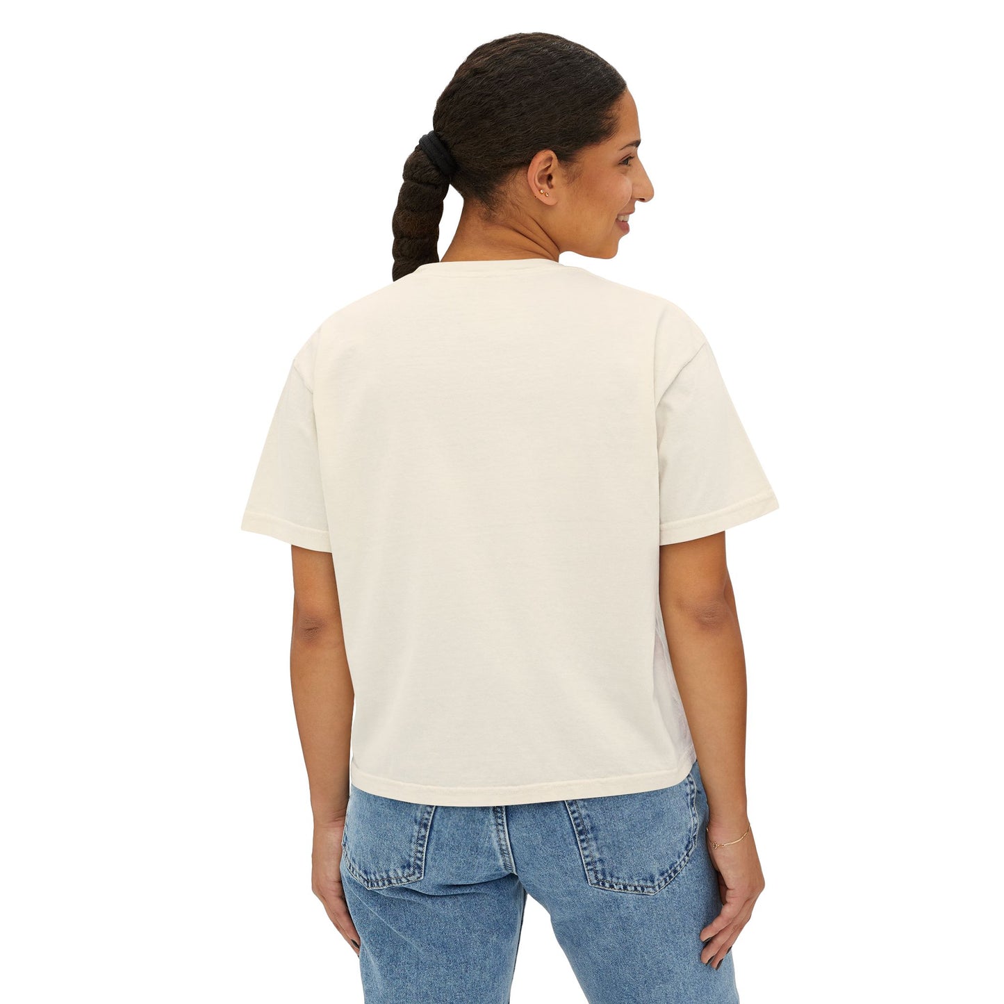 Uppity Pink Script Boxy Tee — Women's Retro Vibe Casual Top