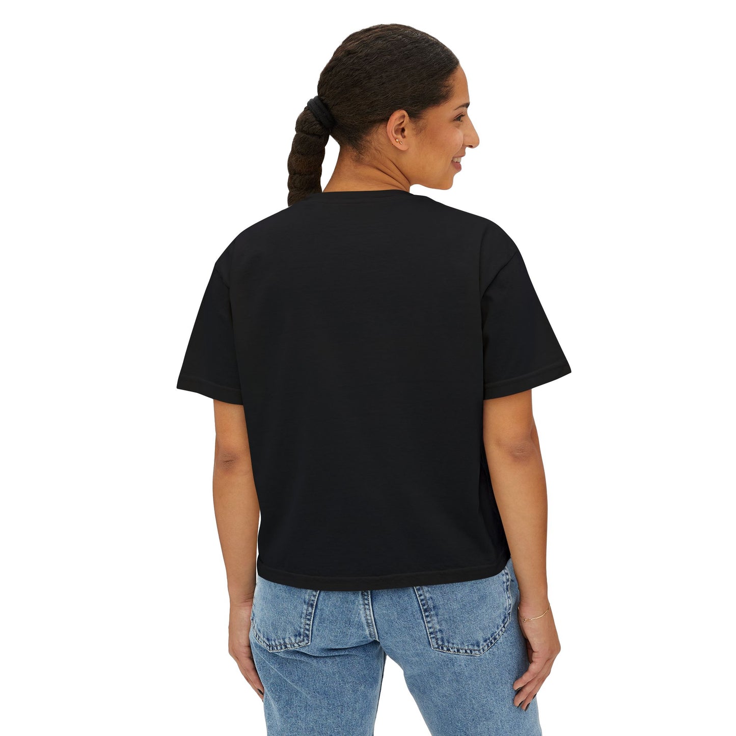 Uppity Pink Script Boxy Tee — Women's Retro Vibe Casual Top