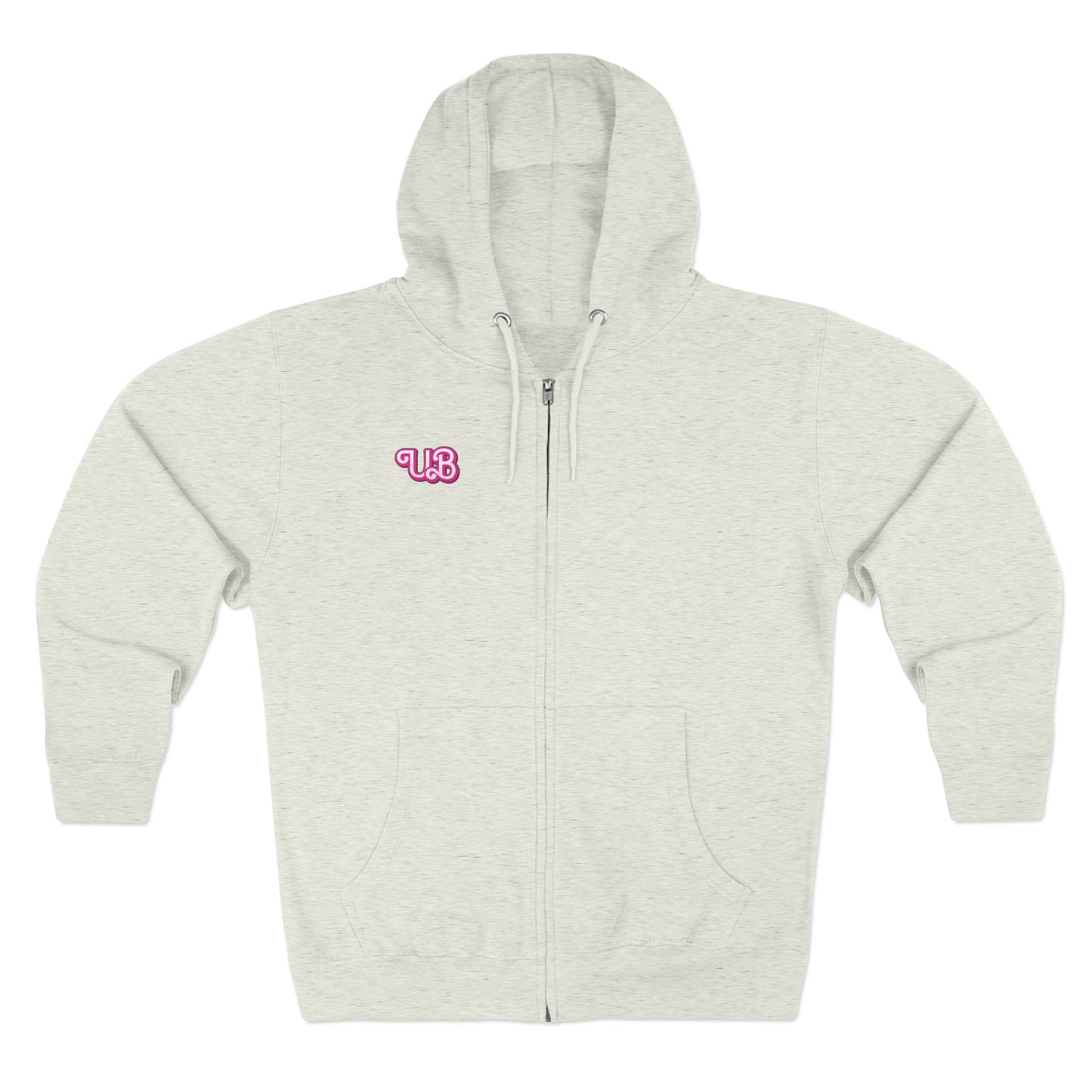Uppity Psycho Princess Zip Hoodie — Retro Pink Script Back Graphic