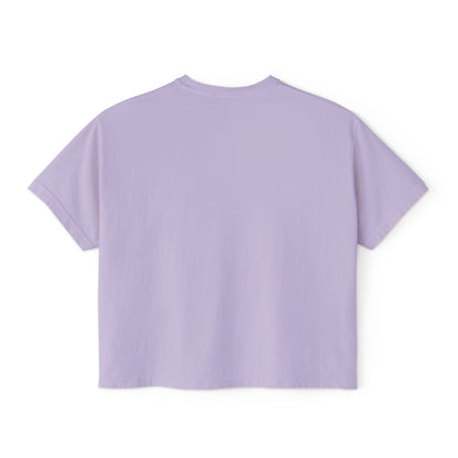 Uppity Pink Script Boxy Tee — Women's Retro Vibe Casual Top