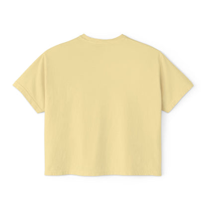 Uppity Pink Script Boxy Tee — Women's Retro Vibe Casual Top
