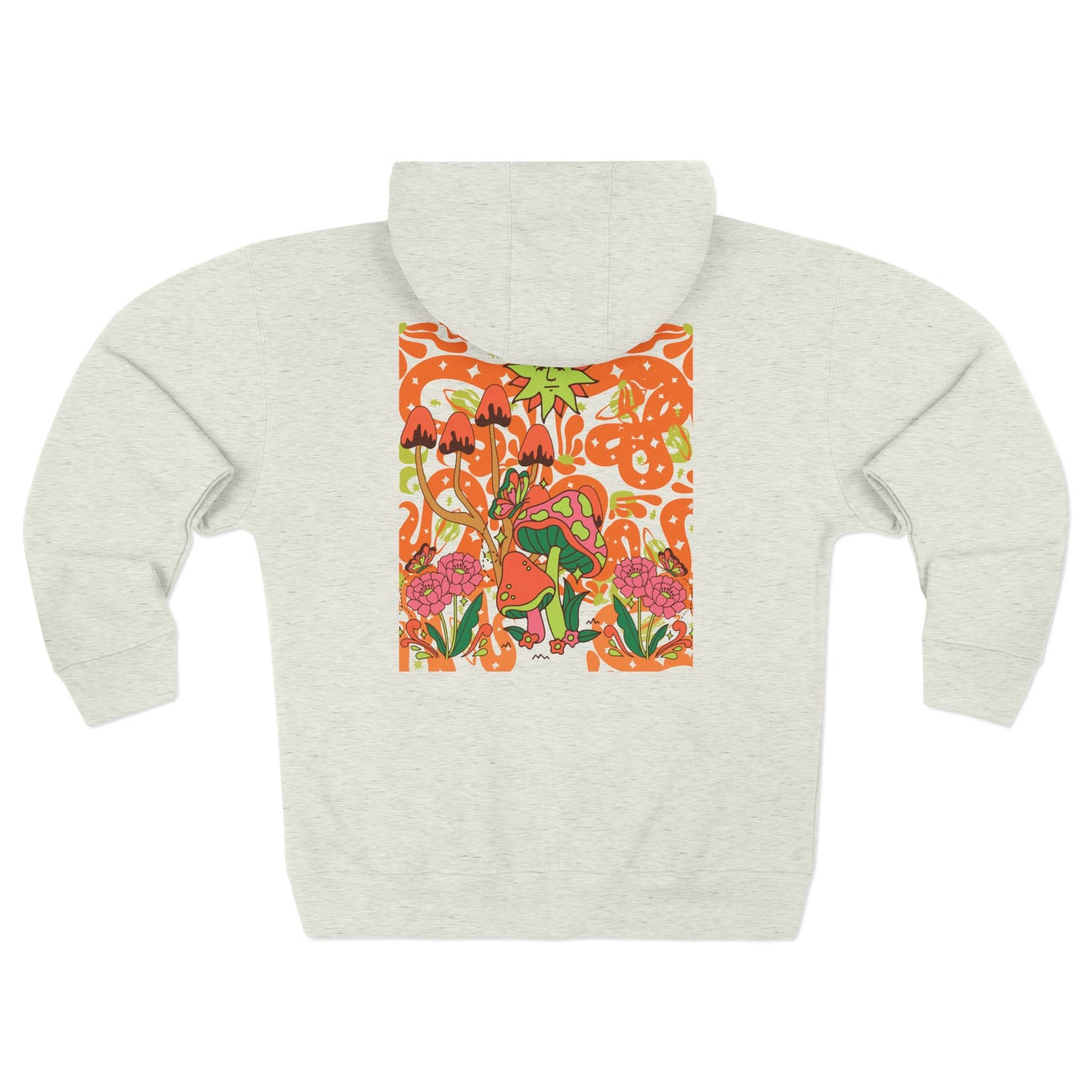 Uppity Psycho Princess Zip Hoodie — Retro Pink Script Back Graphic