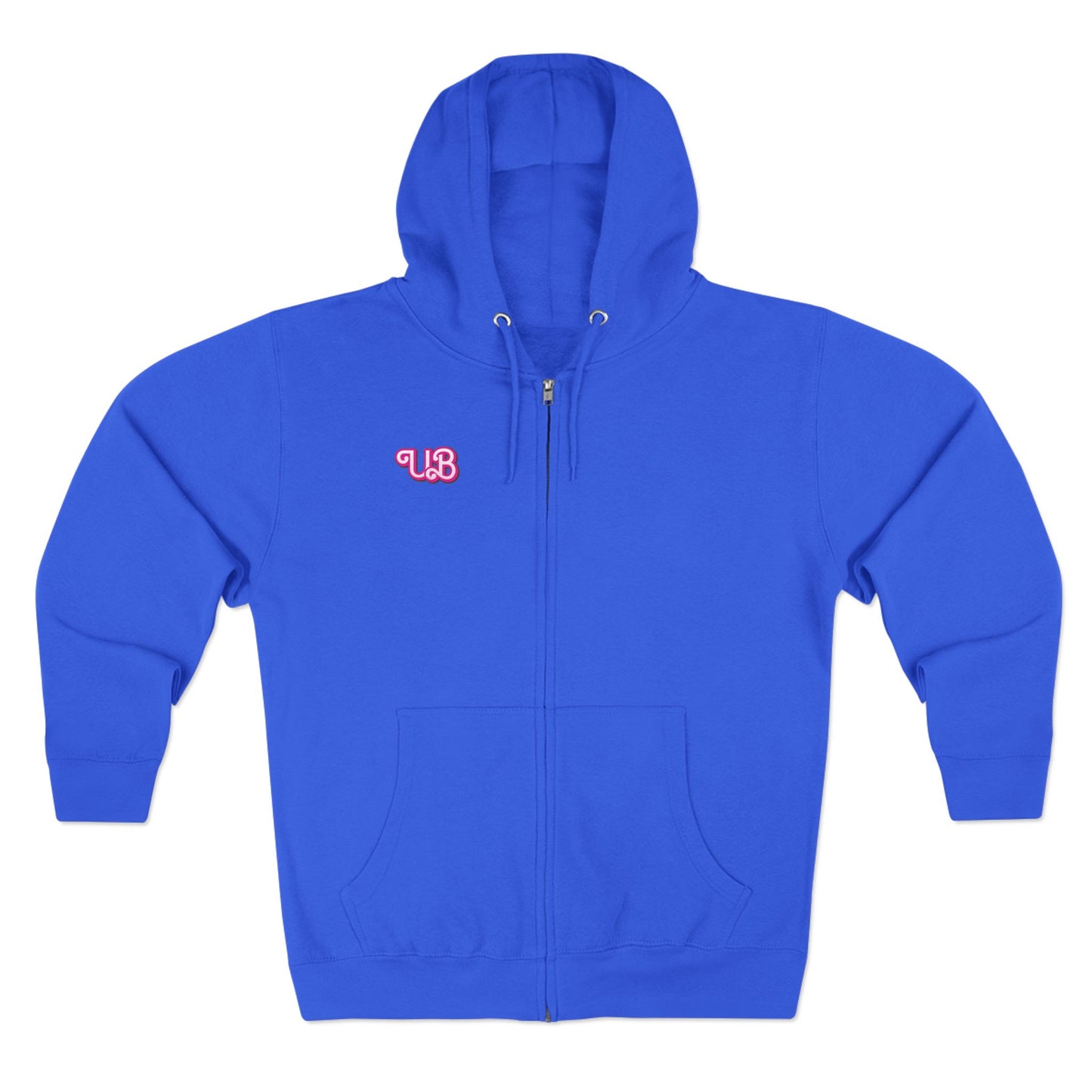 Uppity Psycho Princess Zip Hoodie — Retro Pink Script Back Graphic