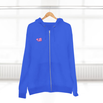 Uppity Psycho Princess Zip Hoodie — Retro Pink Script Back Graphic